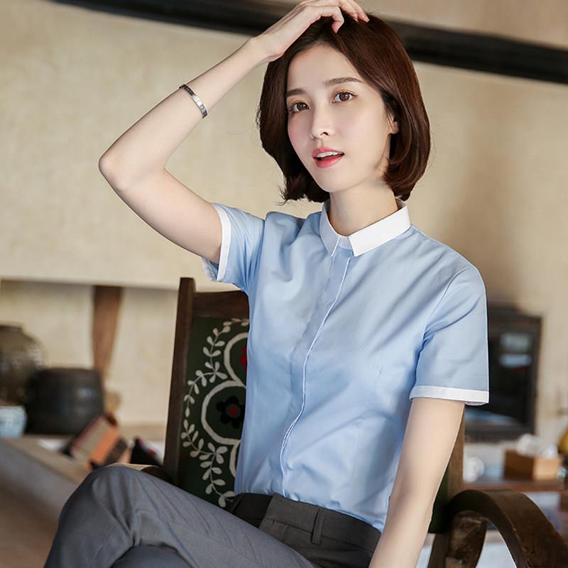 欧洲站上班服短袖白衬衫女设计感小众2026年夏季薄款时尚气质正装