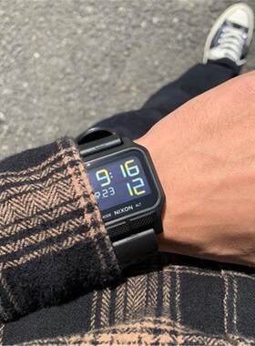 正品NIXON Heat尼克松超薄防水数字运动手表男女户外表橡胶表带