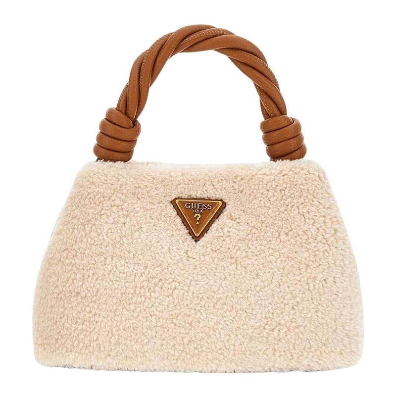 代购GUESS女士手提包日常携带轻便收纳防滑手柄简约设计毛绒材质