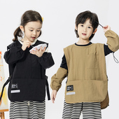 儿童防水马甲罩衣女童美术绘画防脏围裙幼儿园男宝宝吃饭防脏护衣