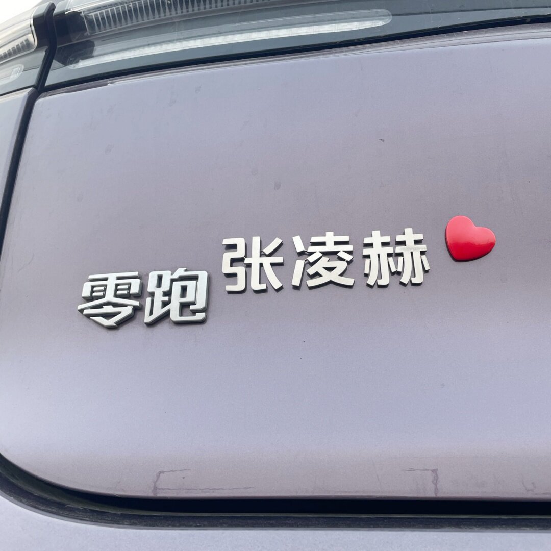 零跑张凌赫立体不锈钢创意车标贴图片