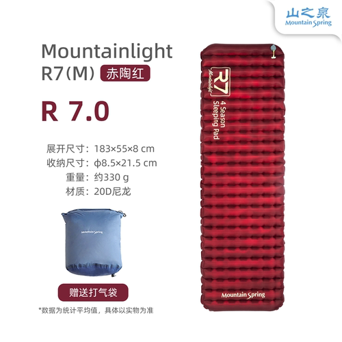 山之泉R7轻量化充气垫高R值7.0