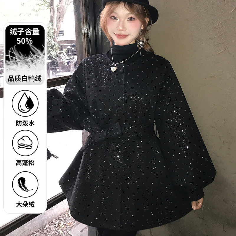 【白鸭绒】神秘魔法闪金毛呢外套女2026秋冬氛围感短外套女赫本风,女装/女士精品,毛呢外套,淘宝优惠券,粉丝福利购,淘宝优惠卷