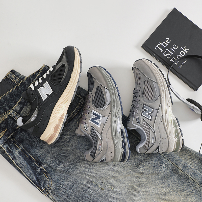 春秋新百伦酷跑n字男女健身房轻便运动跨境45大码46元祖灰网跑鞋