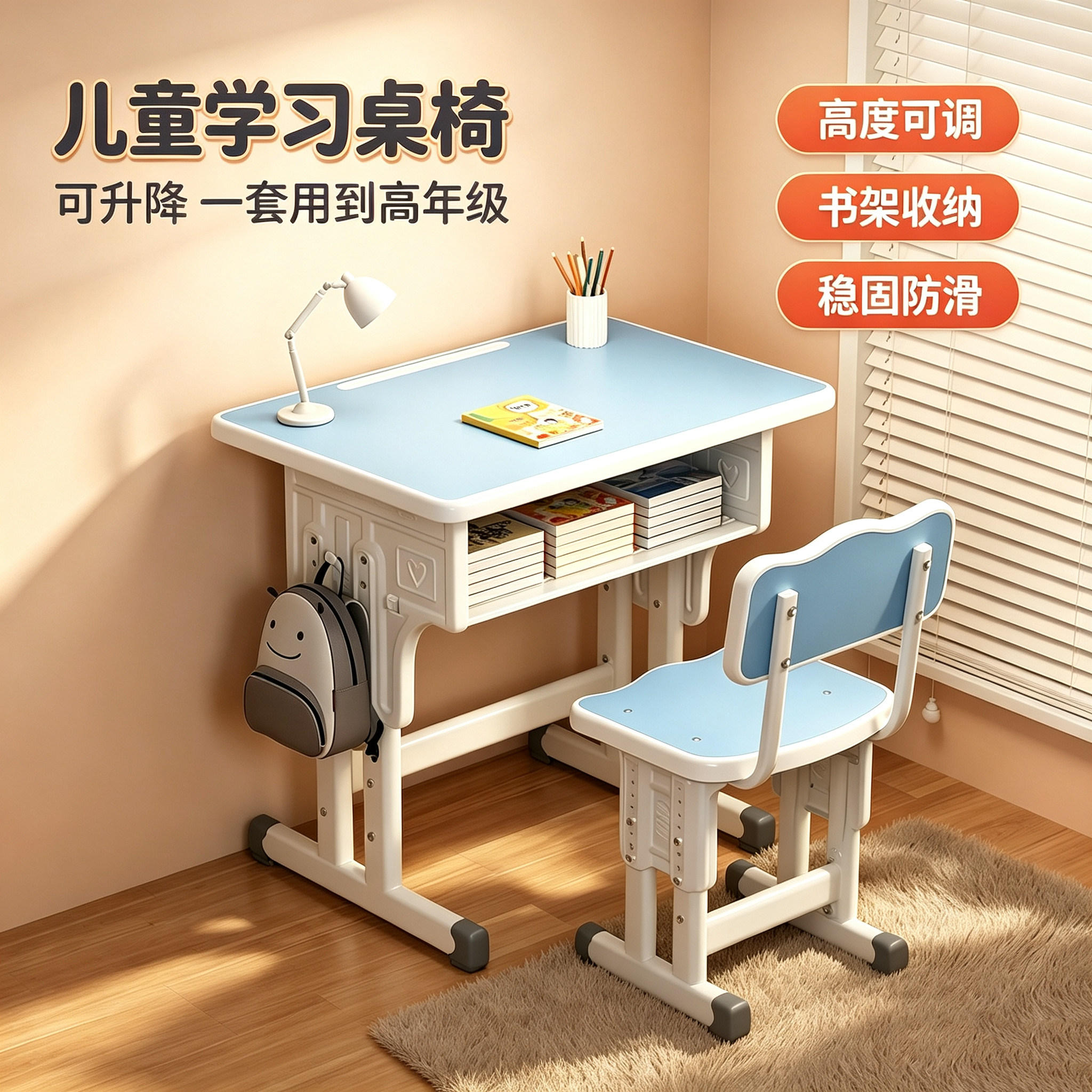 德国中小学生专用家用学习桌椅