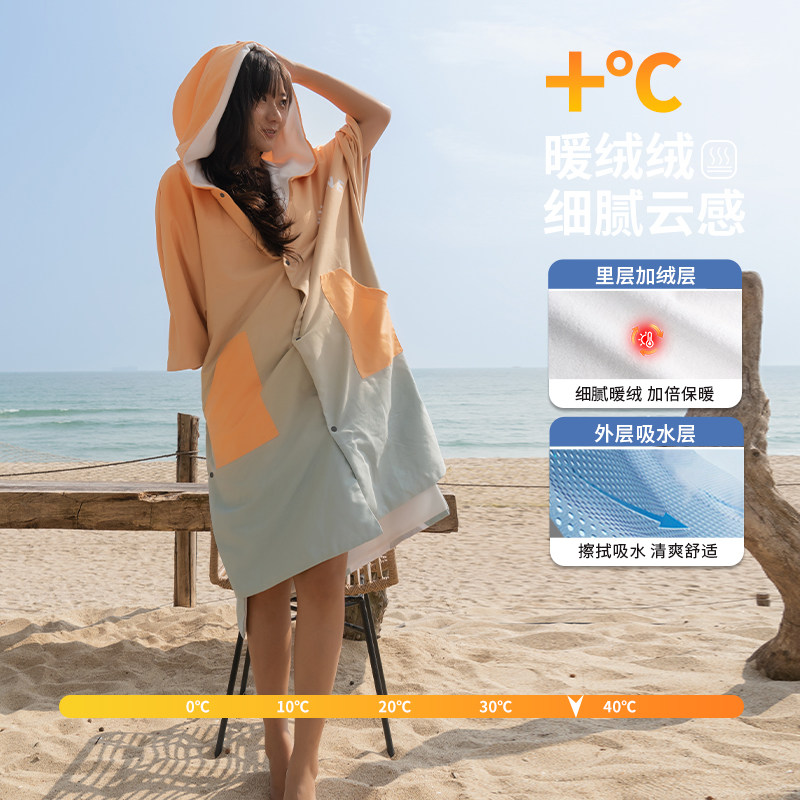 NuJune潜水保暖外套加绒吸水毛巾