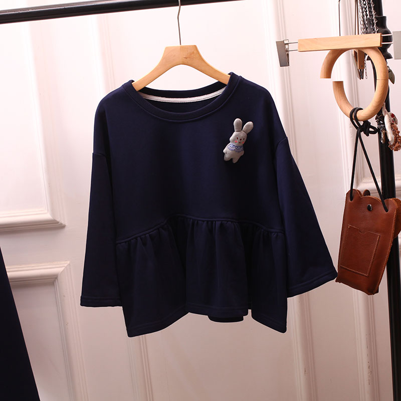 日系复古娃娃衫卫衣女上衣打底衫