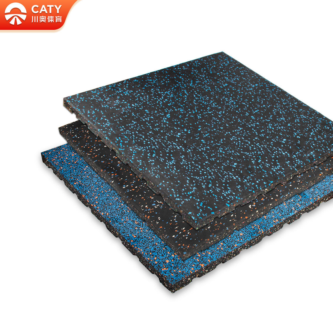 健身房橡胶地垫室内环保隔音减震垫器材防滑运动地板底部连接扣款