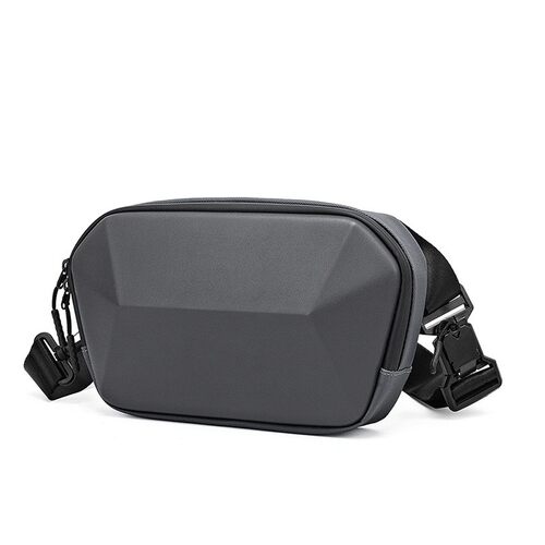户外出行机车骑士男女款PC硬壳胸包手机小包可放8寸平板斜挎包潮