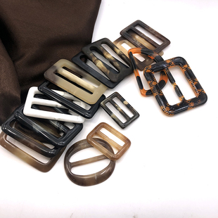 高档大衣日字扣 腰带纽扣 风衣腰扣 圆形长方形树脂扣子衣服配件