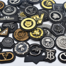 饰贴DIY补丁遮盖皮牌商标245 靴箱包装 300 鞋 皮标手缝金属合金服装