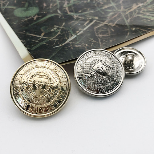 高档b尔家金属纽扣大衣扣裙子