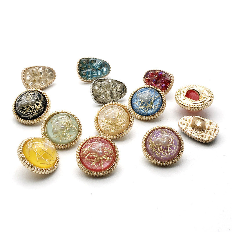 하이 엔드 셔츠 단추 금속 작은 향기로운 스타일 여성 쉬폰 카디건 작은 단추 어린이 스웨터 단추 남자 셔츠 단추