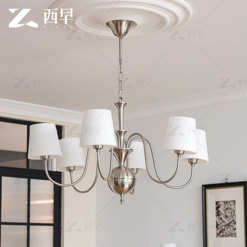 法式复古简约美式餐厅书房吊灯