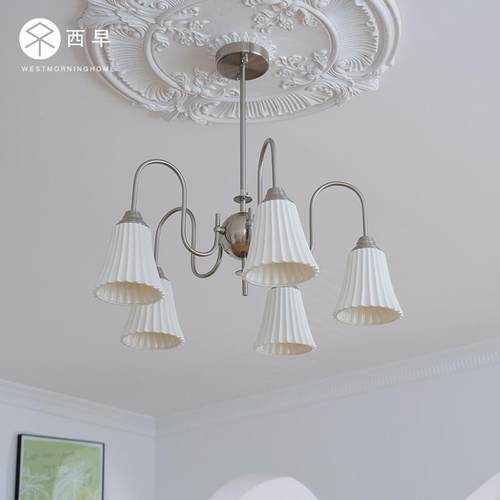 长裙中古陶瓷吊灯现代简约卧室灯复古美式法式洋房客厅餐厅氛围灯