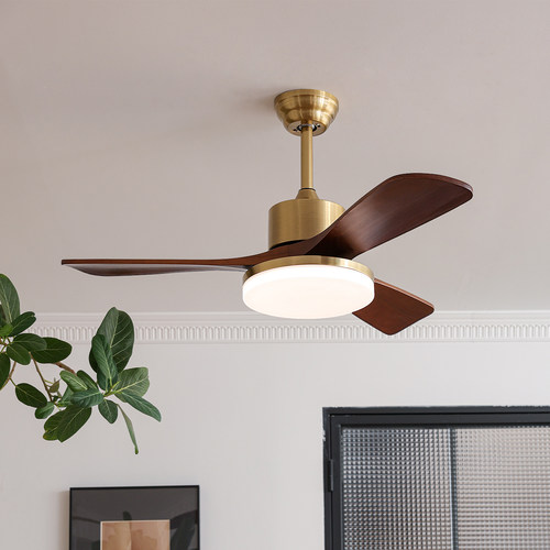 中古风餐厅风扇灯吊灯新中式客厅卧室实木2025新款吊扇灯灯具