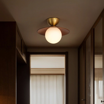 云盏法式阳台过道吸顶灯复古中古奶油风玄关入户灯走廊衣帽间灯具