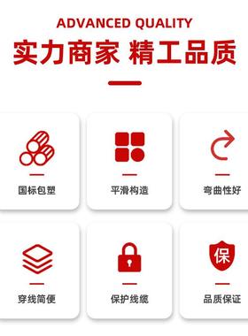 灰色中标穿线蛇皮管防水绝缘保护套管阻燃电线电缆金属包塑软管