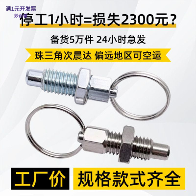 不锈钢镀锌拉环分度销旋钮柱塞GN