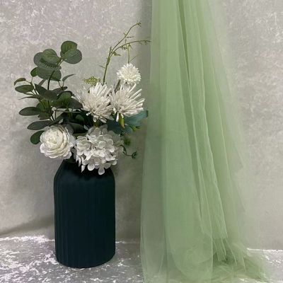 邦思来 纱幔绿色网纱布料幼儿园环创手工装饰场景布置轻薄背景布