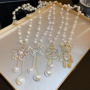 新款秋冬流苏珍珠毛衣链大气高档长款项链百搭高级感饰品吊坠挂链