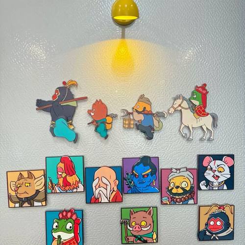 【会跑】浪浪山小妖怪冰箱贴周边旋转磁吸冰箱贴创意可爱装饰摆件