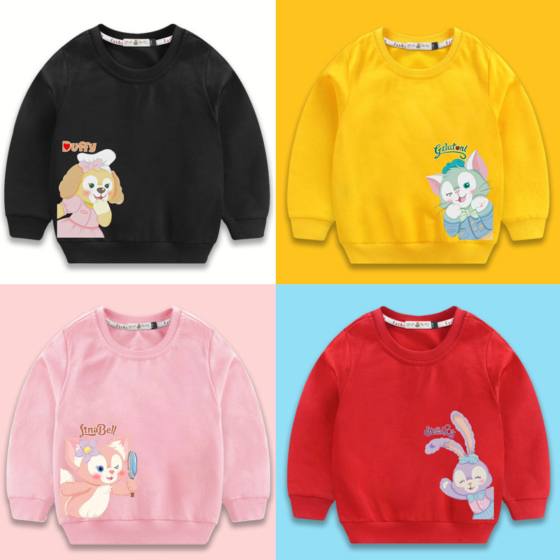 星黛露玲娜贝儿童卫衣秋冬新款达菲熊雪莉玫女童甜美加绒亲子上衣