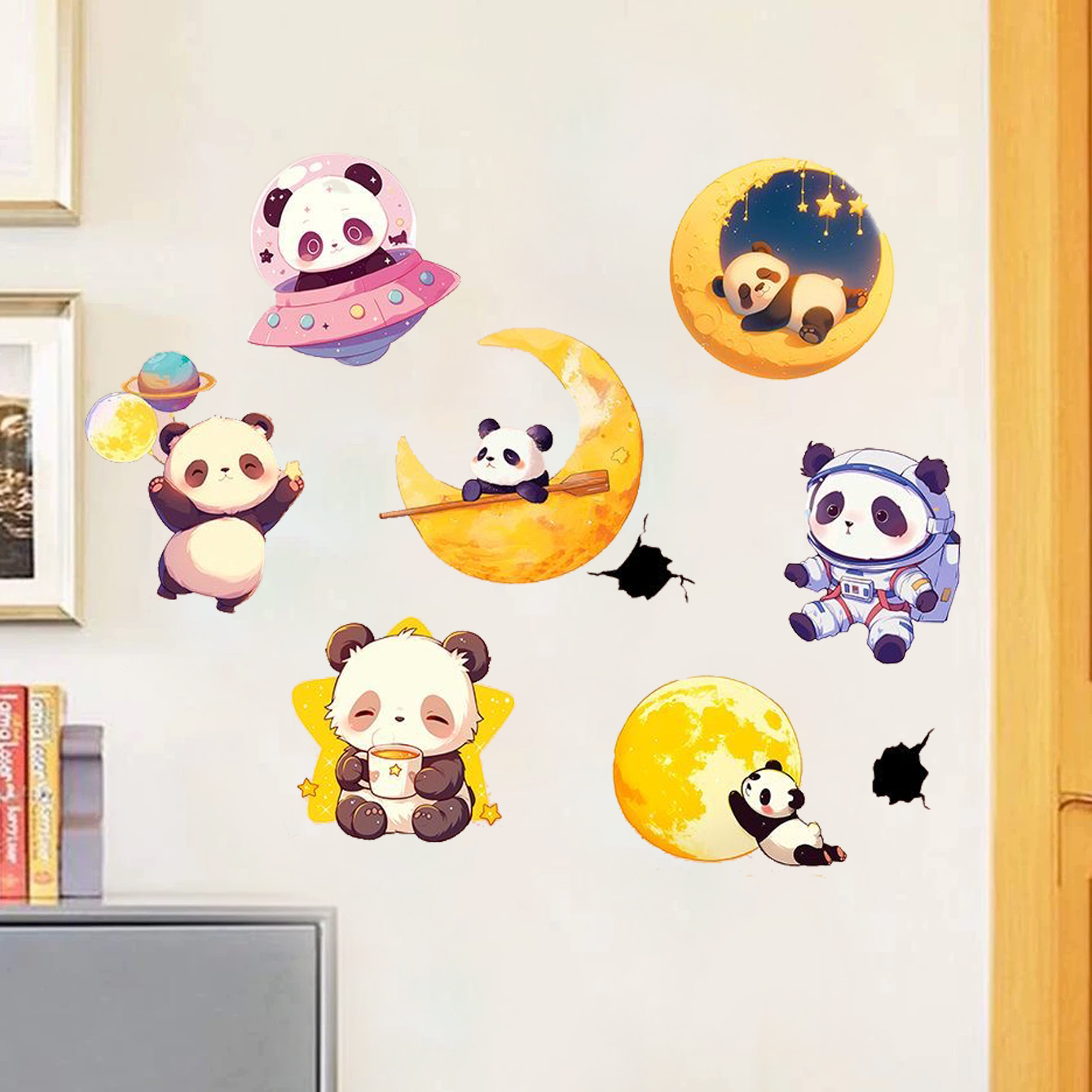 儿童房卧室幼儿园创意动物卡通贴纸自粘墙贴装饰家居室内贴画遮丑图片