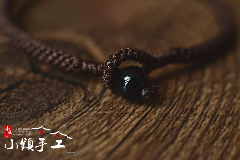 DANQING - SIX-CHARACTER PROVERBS TO KEEP SAFE MENS BRACELET HAND-KNITTED ROPE SIMPLE BRACELET DIY BRAIDED ROPE MATERIAL PACKAGE