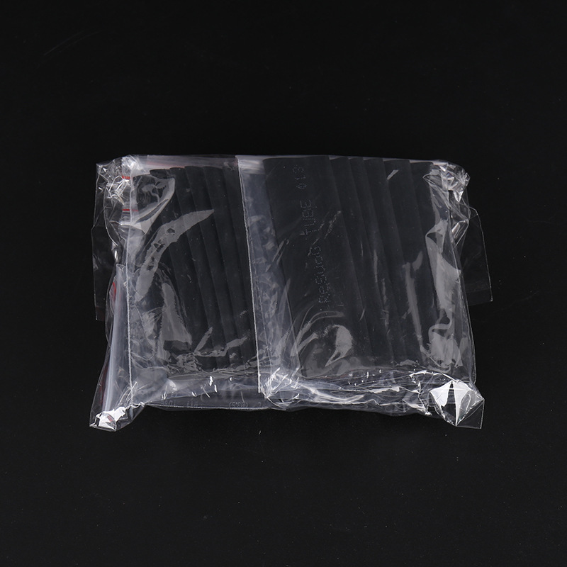 127PCS袋装热缩管黑色热收缩细管热缩管套装 绝缘热缩管绝缘护套