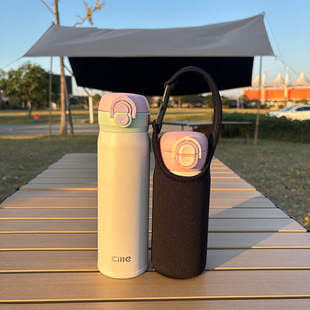 2025新款保温杯塑料杯玻璃杯350-500ML多品牌水杯可提可背水杯套