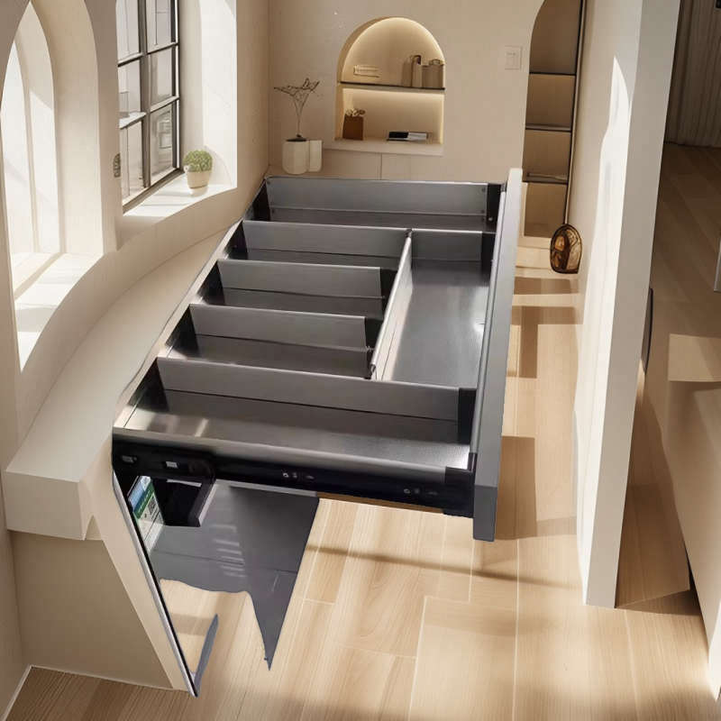 超薄拉篮抽屉式厨飞65mm洗碗机柜