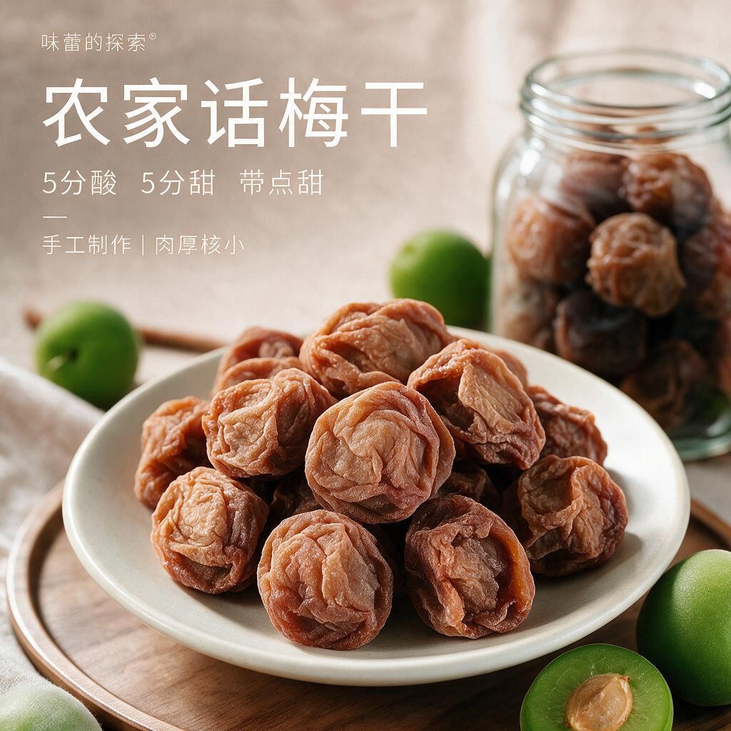 【味蕾的探索】农家话梅干 酸甜软糯潮汕话梅 孕妇蜜饯果脯零食
