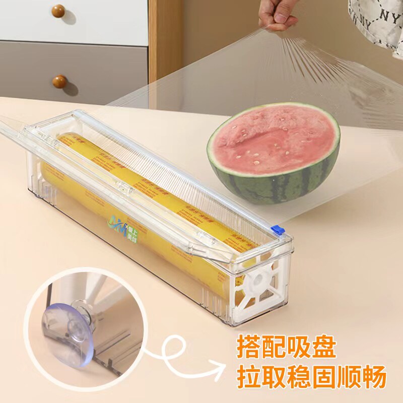 商用大卷PVC保鲜膜盒切割器划刀式打包机食品级水果蔬菜饭店厨房