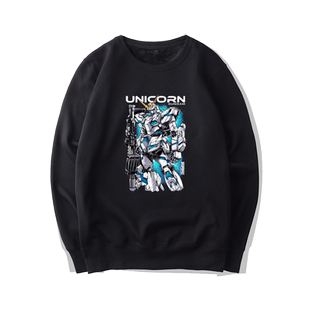 原创浮世绘机动战士高达动漫周边圆领卫衣休闲外套秋冬加绒上衣服