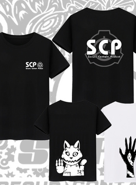 SCP基金会D级人员Bright博士网络游戏宅周边短袖t恤衫男女半截袖