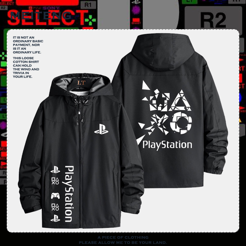 playstation索尼PS游戏机ps4爱好者周边衣服男女纪念款冲锋衣外套