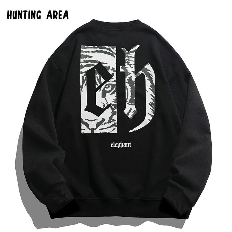 Hunting Area2022AW哥特字母印花宽松圆领长袖卫衣男女同款
