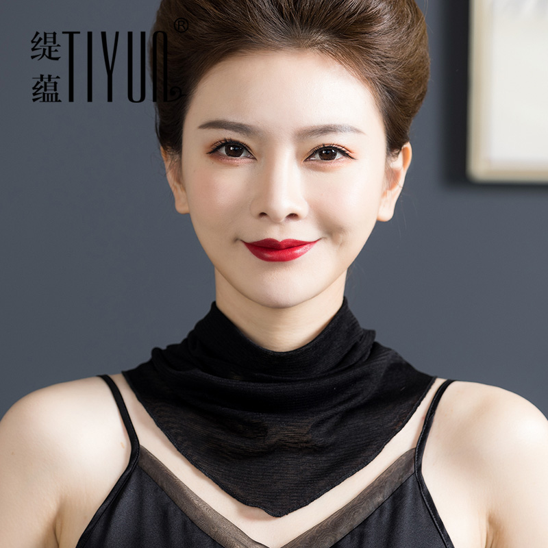 缇蕴夏季防晒百搭真丝三角围脖女