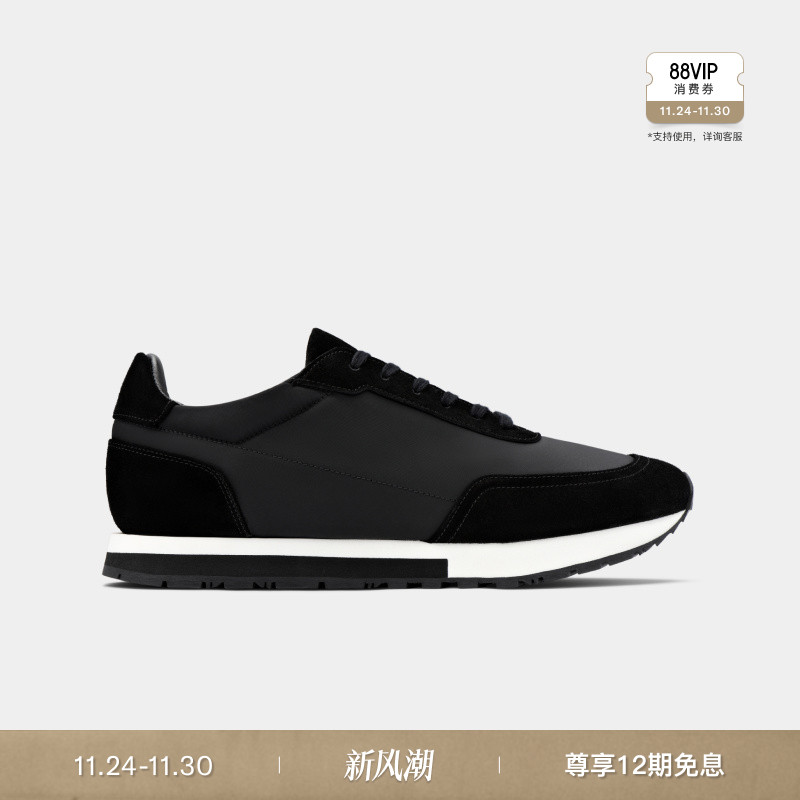 SUITSUPPLY秋季黑色男士运动休闲跑鞋