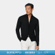 毛衣 黑色美利奴羊毛男士 拉链开襟衫 SUITSUPPLY