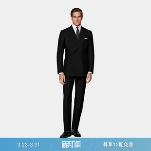 套装 西装 SUITSUPPLY黑色羊毛混纺合身款 26春夏新品
