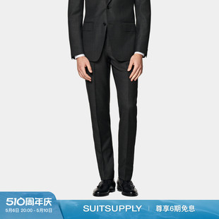 长裤 24夏季 直筒修身 SUITSUPPLY深灰色S110支羊毛男士 新款