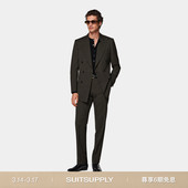 套装 SUITSUPPLY 深绿色羊毛商务休闲西装