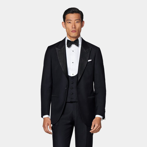Suitsupply藏青色羊毛礼服外套