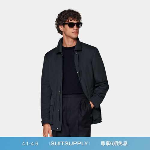 Suitsupply藏青色科技面料外套