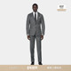 26春季 套装 新品 SUITSUPPLY深灰色S130支羊毛格纹合体身型西装