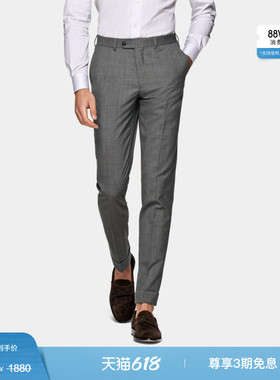 【小码】奥莱SUITSUPPLY灰色羊毛商务休闲男士长裤