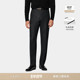 SUITSUPPLY深灰色S120支羊毛法兰绒标准直筒男士 长裤