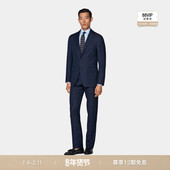 男士 西装 套装 SUITSUPPLY藏青色S110支羊毛修身 经典